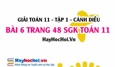 Giải bài 6 trang 48 Toán 11 tập 1 SGK Cánh Diều